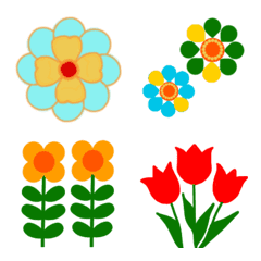 Retro flower emoji moving ver