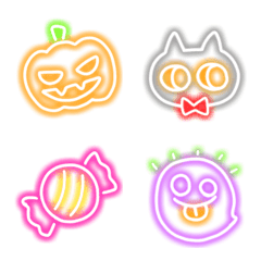 Move! Halloween Emoji. Neon version.