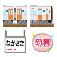 佐賀〜長崎 シルバーと橙の電車と駅名標