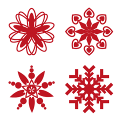 Red stars and snowflakes