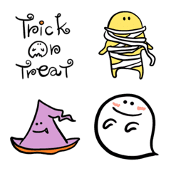 Cute ghost halloween emoji