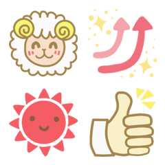 Simple emoji of sheep