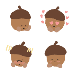 Cute character baby acorn