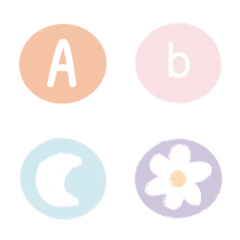 Alphabet pastel abc emoji