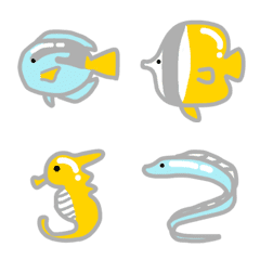 Fish yellow&light blue&grey