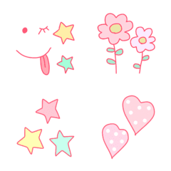 Pink, girl, cute, emoji