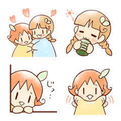 Emoji of Suzuha and Kanami
