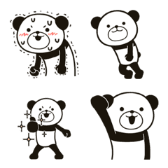 Energetic movement panda:Emoji