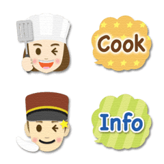 working person & english words emoji 2