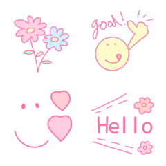 Cute pink emoji.