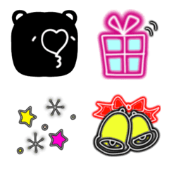 Black bear and winter Emoji.