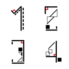 Right-angle pictograms
