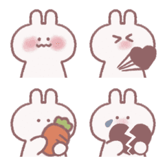 Emoji kelinci penuh hati