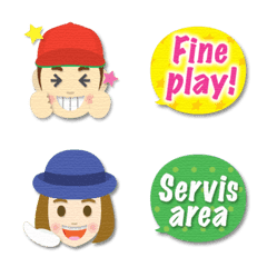 working person & english words emoji 3