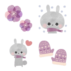 Fleur et lapins Gentle winter Emoji