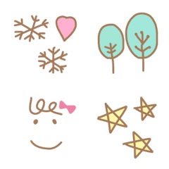 Christmas cute emoji.