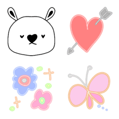 Rabbit cute Emoji!!