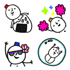 KAWAII mini emoji of snowman03