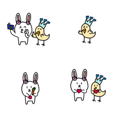 Rabbit and bird poppy Emoji