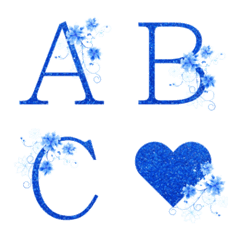 blue flower emoji