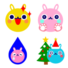"MOVE" cute Rabbit Emoji