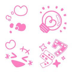 SIMPLE"PINK" moving emoji