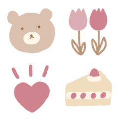 Light color bear & cafe Emoji
