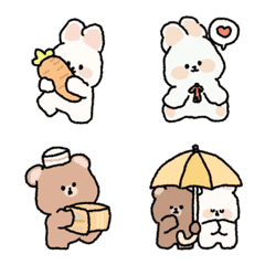 Best friend, bear, cute rabbit – LINE Emoji | LINE STORE