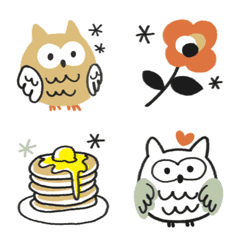 Owl happy Emoji 2(thai)