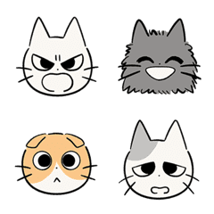 Shikaruneko Emoji 4 cats
