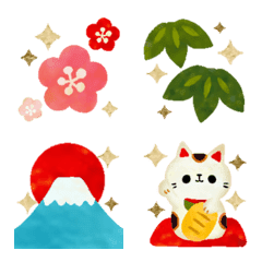 Cute glitter new year emoji