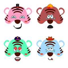 Tiger Tiger Emoji Stickers
