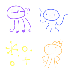 Kawaii jellyfish emoji12
