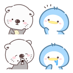 Sea otters and penguins emoji.