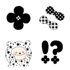 Emoji of four petal flower and Kuu-chan