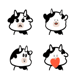 QxQ シンプル 牛牛 ♥ 動態表情貼
