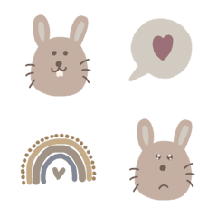 Rabbit Emoji(Dull color)