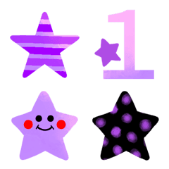 Number + star(purple)