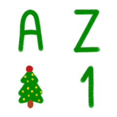 A - Z อักษรภาษาอังกฤษ สีเขียว
