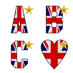 union jack and star emoji