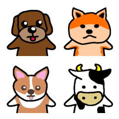 Animation Emoji of animal hand-holding