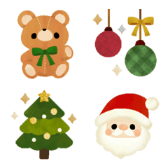 Cute happy Christmas emoji