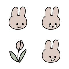 rabbits with various face