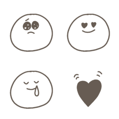 simple emoji / brown / smiley