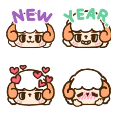 A Happy New Year! Blessing sheep Emoji.