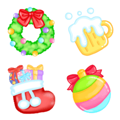 Hello Christmas day pastel emoji
