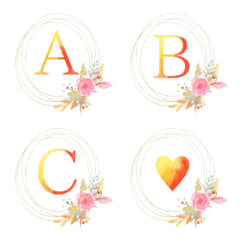 colorful flower frame emoji3