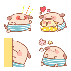 Round and fluffy dog emoji