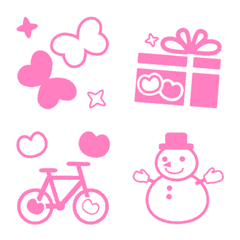 SIMPLE"PINK" moving emoji2