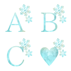 blue and white winter emoji